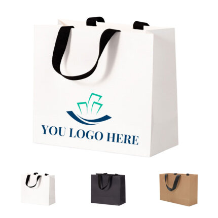 Cardboard Gift Bag with Ribbon Handle